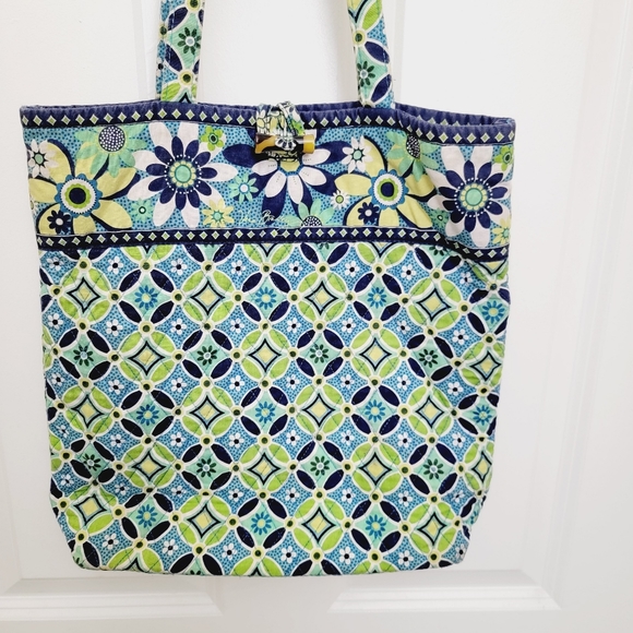 VERA BRADLEY shoulder tote Fabric quilted imperial floral print bag - Picture 3 of 13